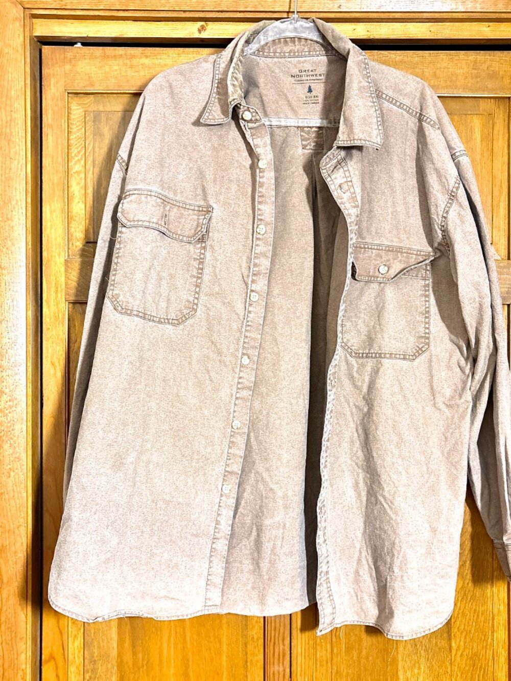 Great Northwest Button Down Shirt | 100% Cotton Utility Shirt | XXL